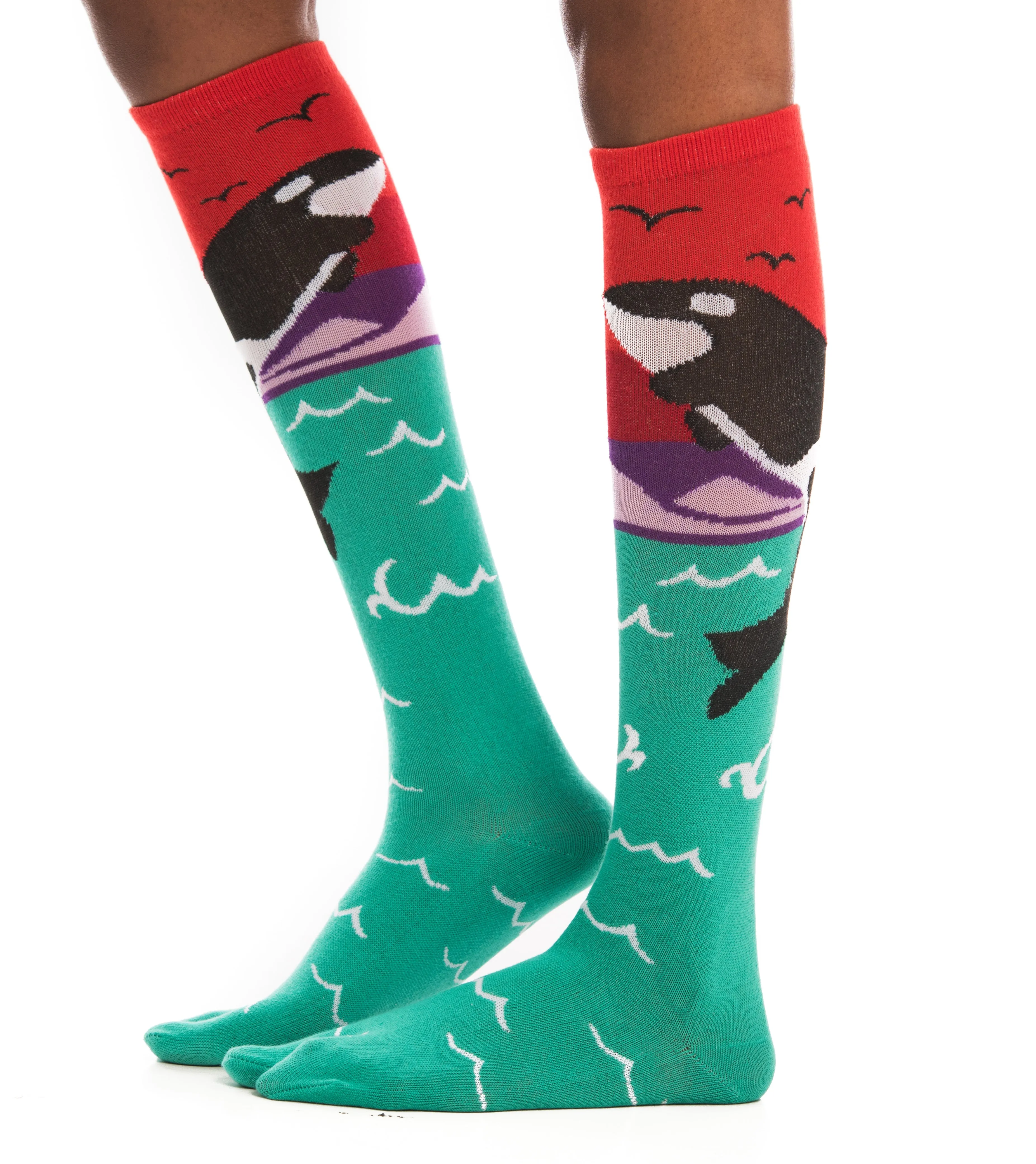 1 Pair - V-Toe Flip-Flop Tabi Socks - Fun Orca Style