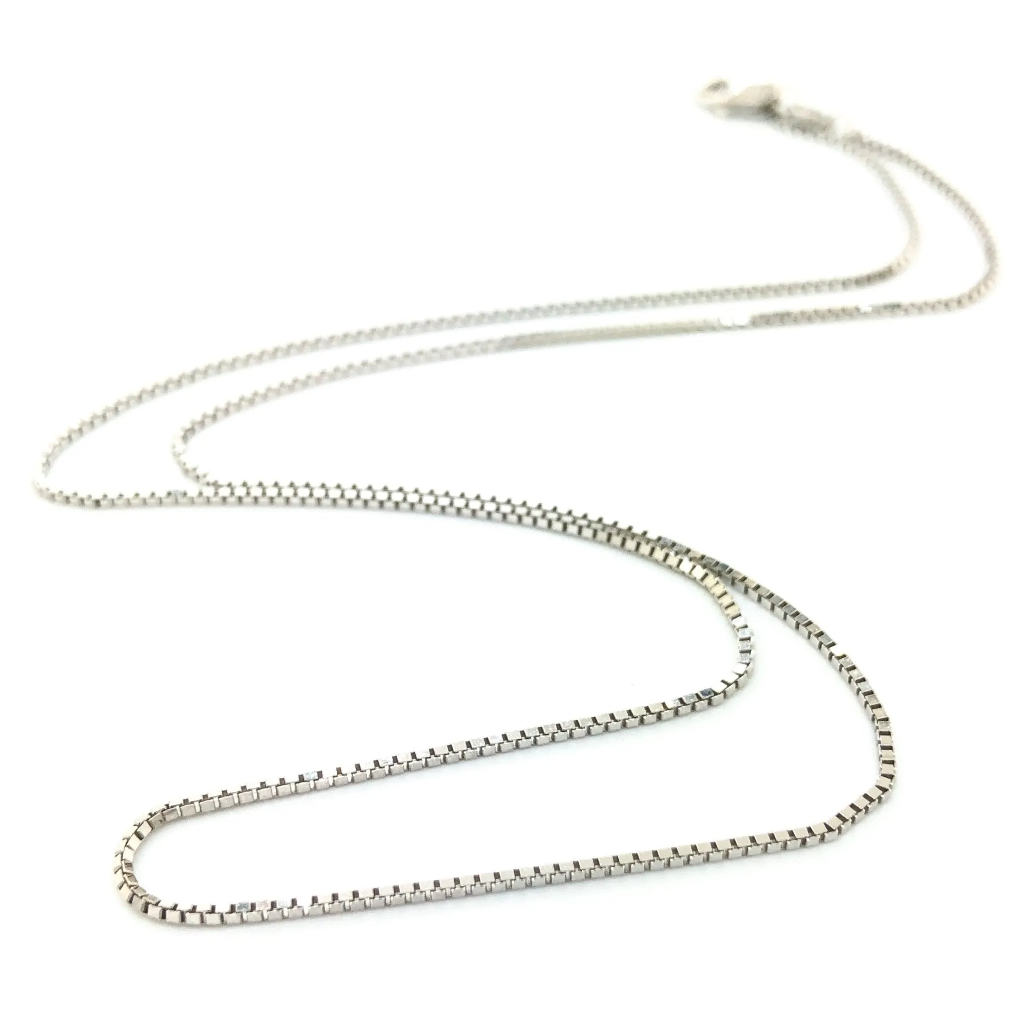 14K W Gold 1.00mm Box Chain