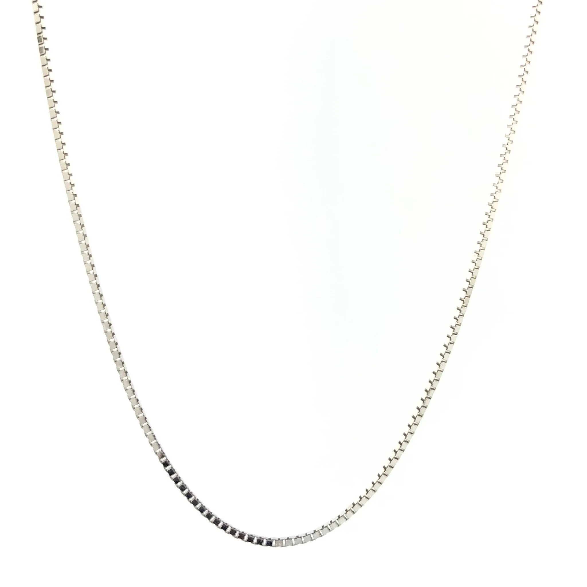 14K W Gold 1.00mm Box Chain
