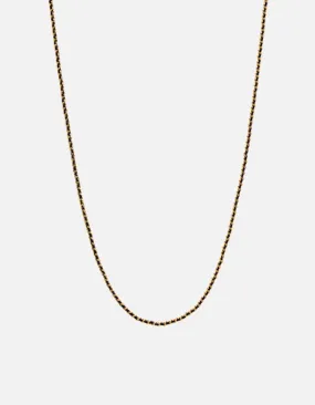2mm Woven Chain Necklace, Gold Vermeil