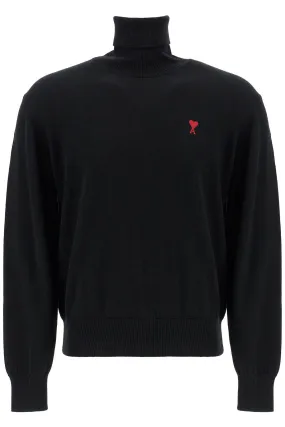 AMI ALEXANDRE MATIUSSI high-neck merino wool pullover sweater