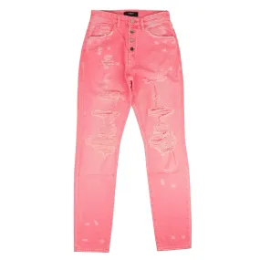 Amiri Slouch Destroyed Jean - Neon Pink