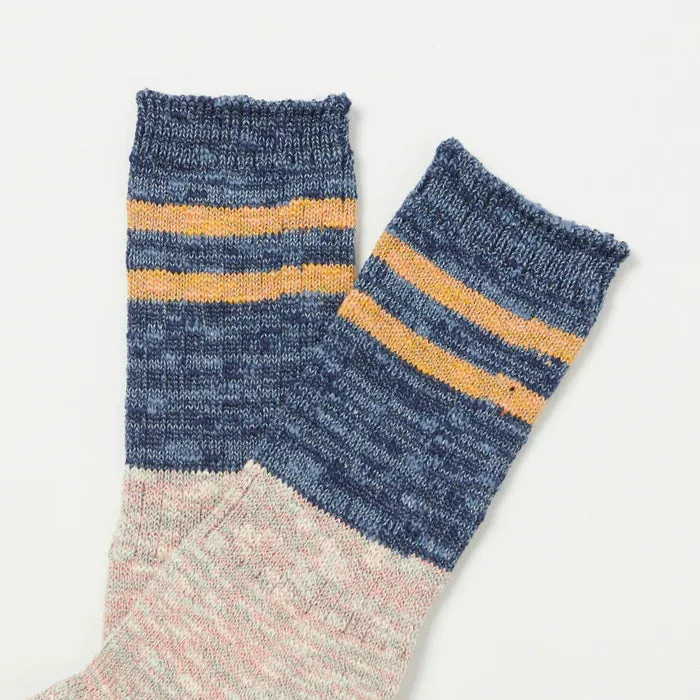 Anonymous Ism Slub Stripes Crew Navy