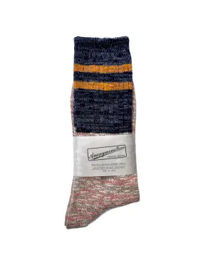 Anonymous Ism Slub Stripes Crew Navy