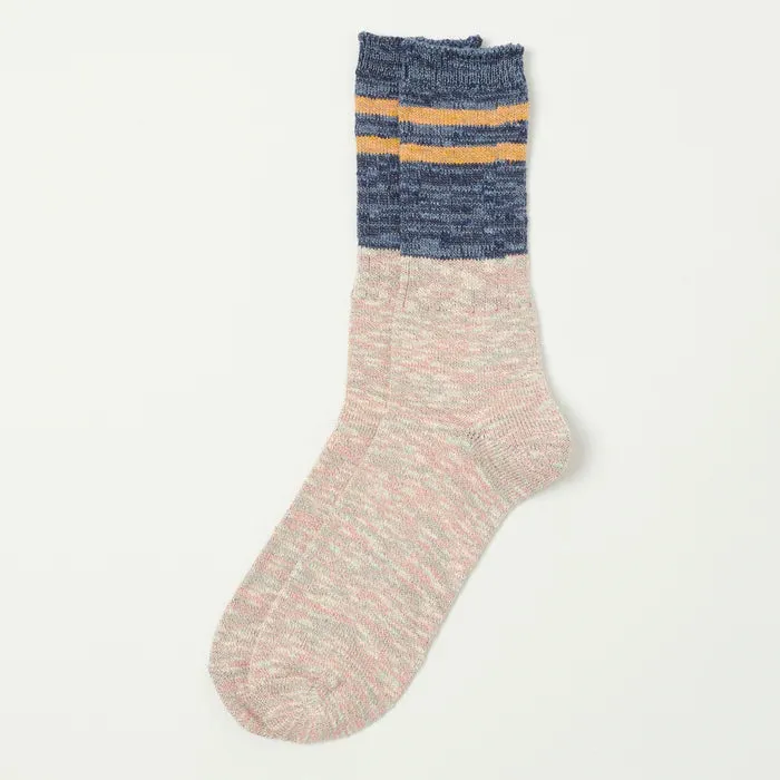 Anonymous Ism Slub Stripes Crew Navy