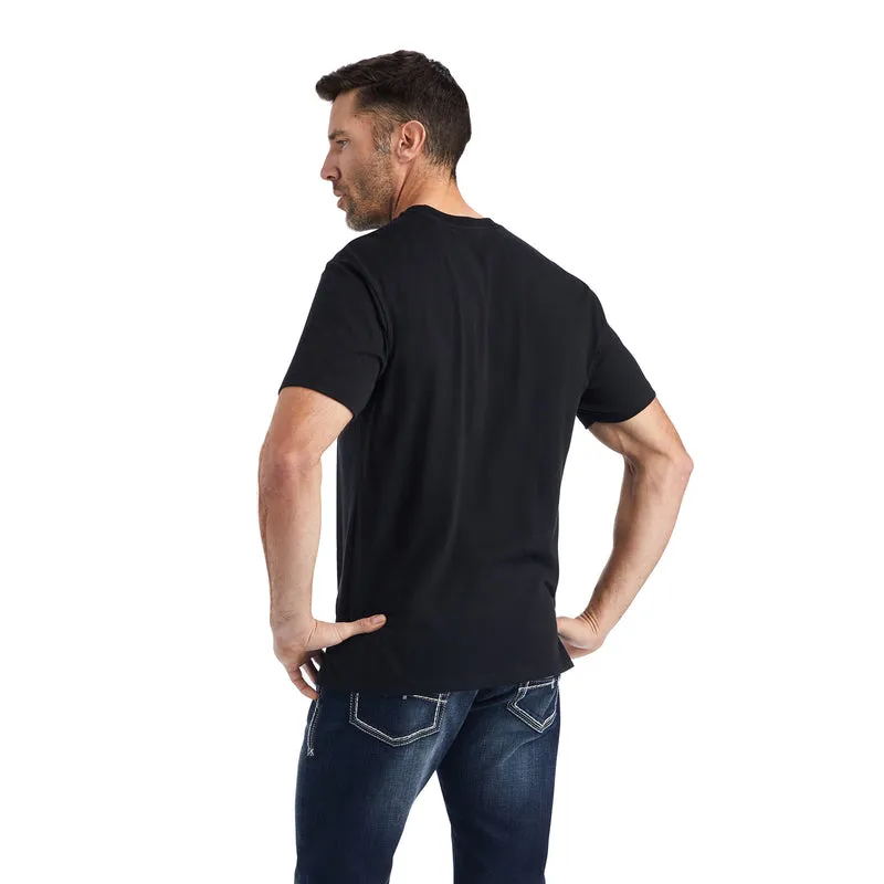'Ariat' Men's Ariat Flagscape T-Shirt - Black