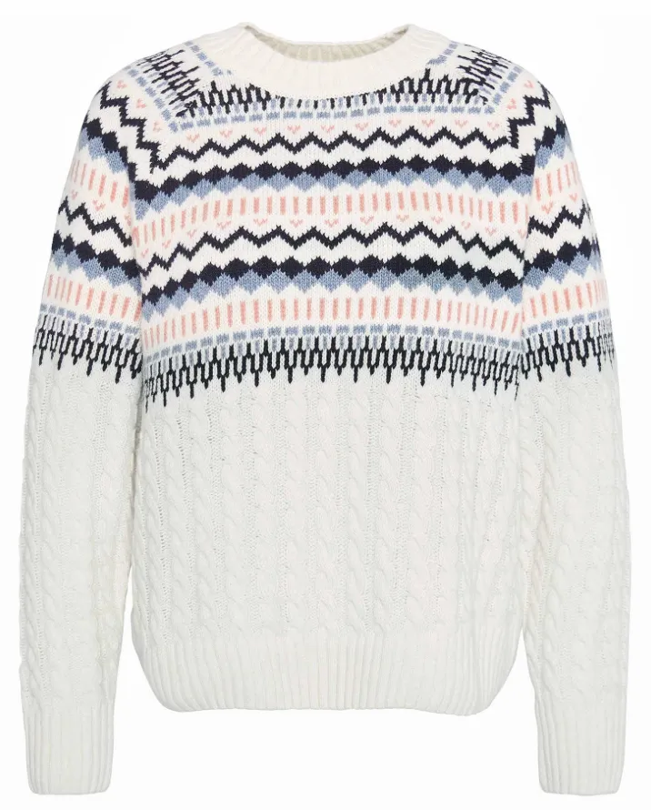 Barbour Women Marnie Fair Isle Crew Neck Sweater