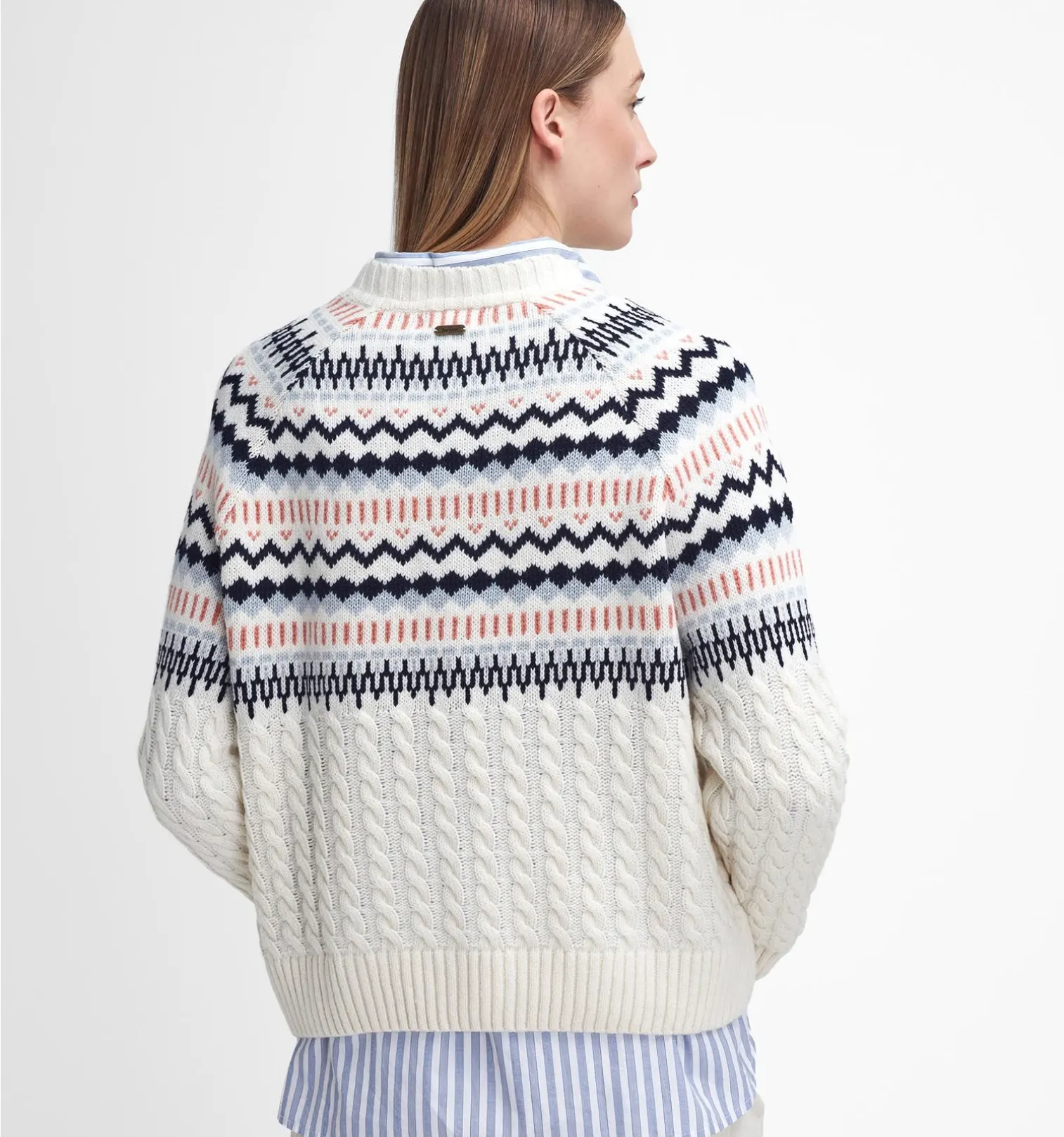 Barbour Women Marnie Fair Isle Crew Neck Sweater