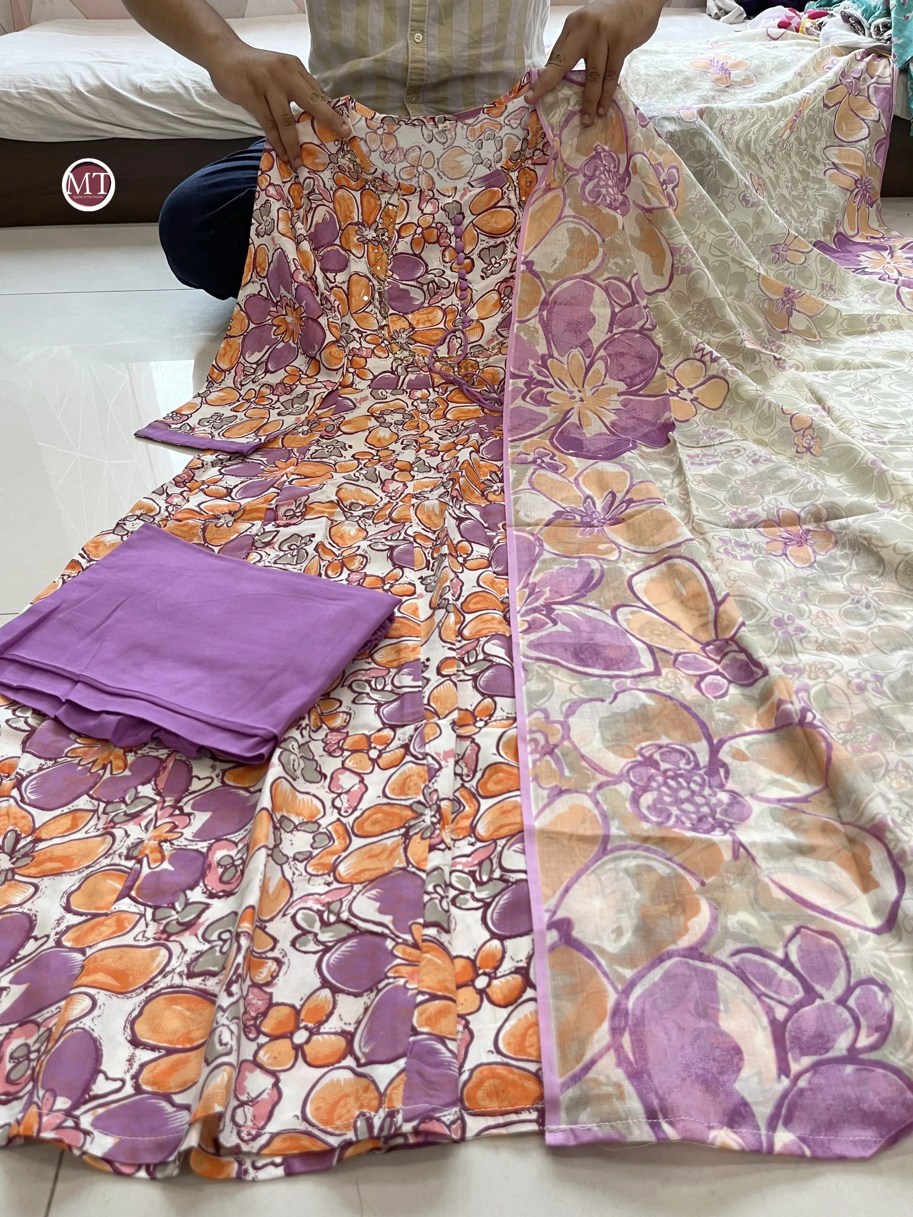 Beautiful Designer Party Wear Summer Special Plus Size Cotton Salwar Suit