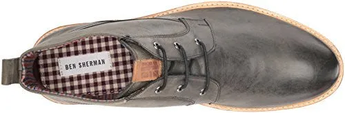 BEN SHERMAN MEN'S LUKE DISTRESSED CHUKKA BOOT, BLACK, 7 M US