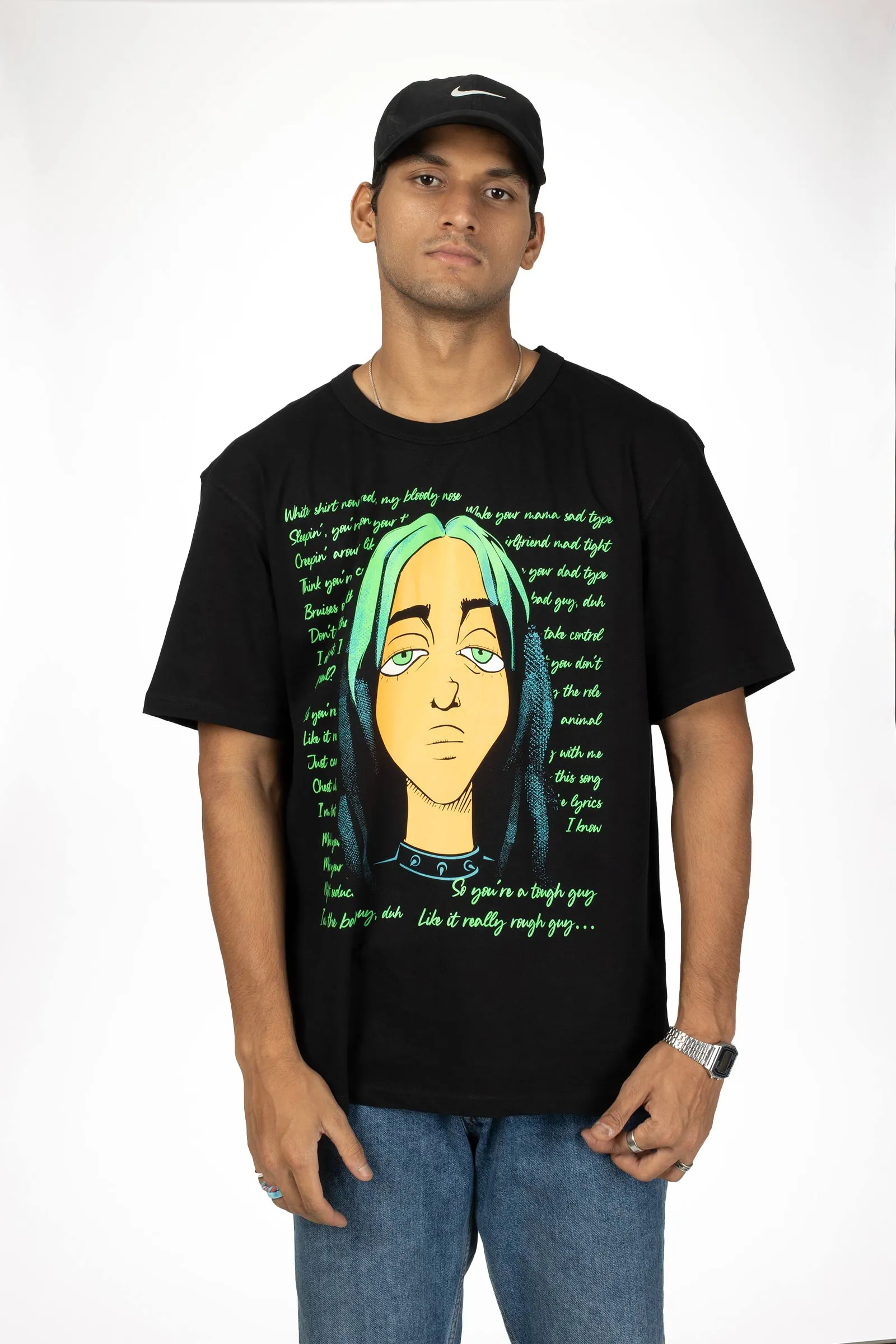 Billie Eilish Illustration Oversized T-shirt