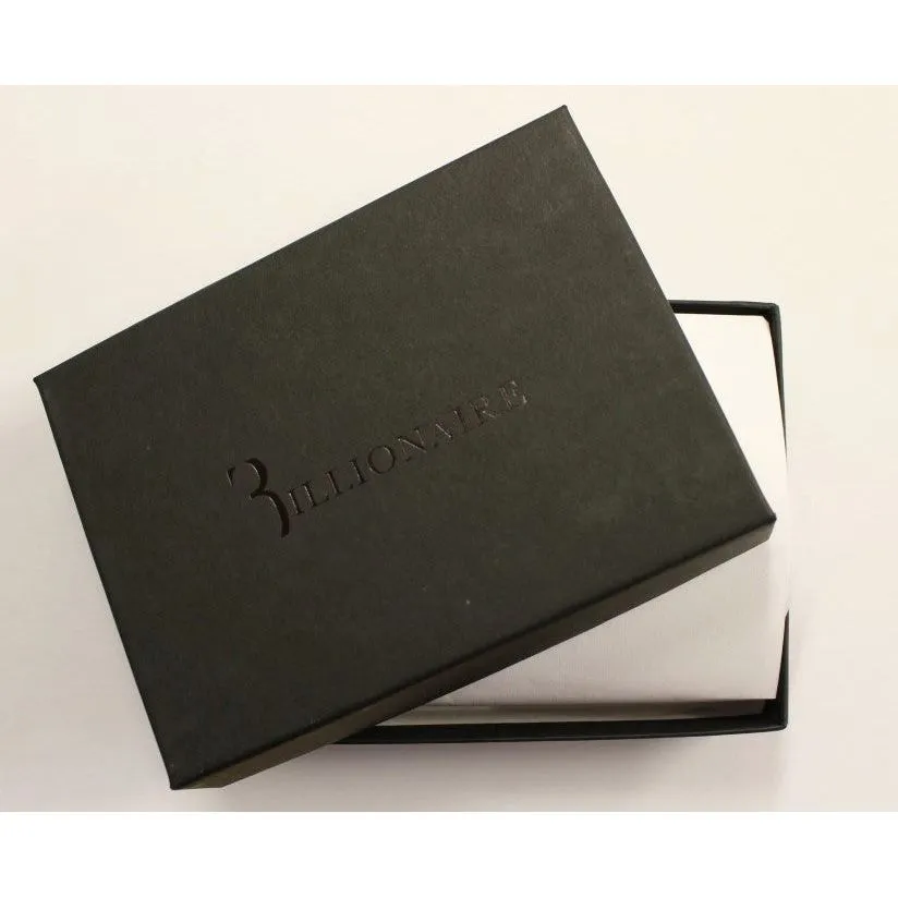 Billionaire Italian Couture Elegant Men's Leather Wallet in Brown
