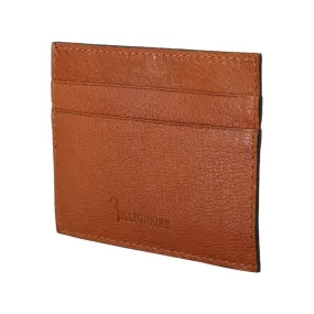 Billionaire Italian Couture Elegant Men's Leather Wallet in Brown