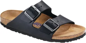 Birkenstock Arizona Black Oiled Leather Soft Footbed