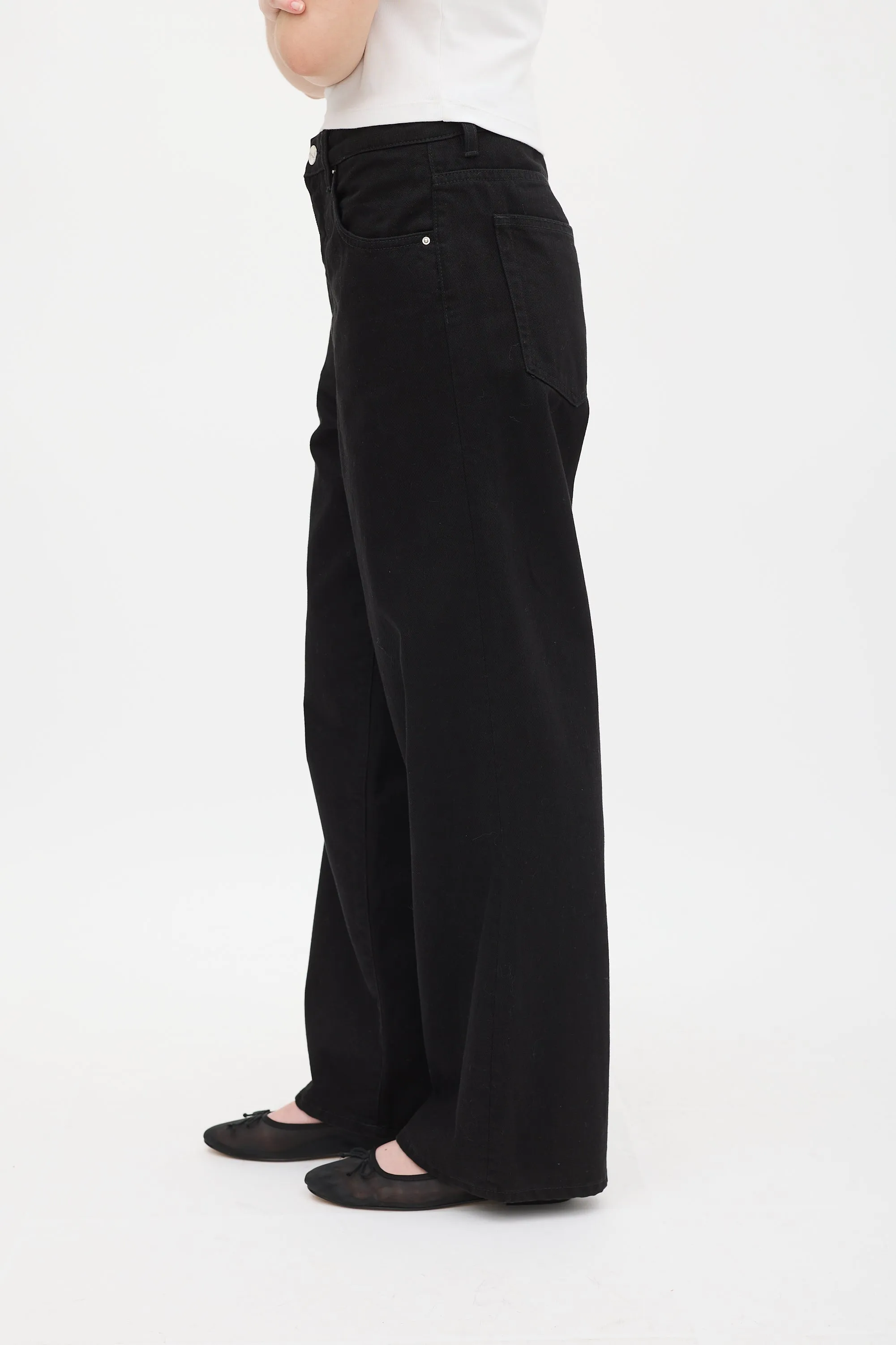 Black Flair Wide Leg Jean