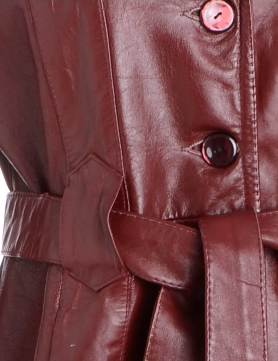 Button Front Leather Jacket