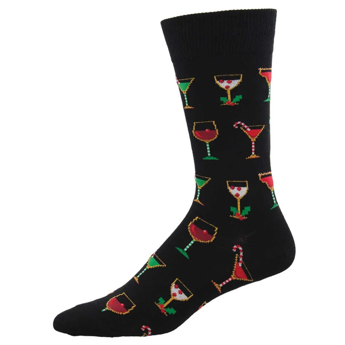 Christmas Cocktails Men's Crew Socks