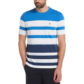 Cotton Jersey Engineered Striped Tee