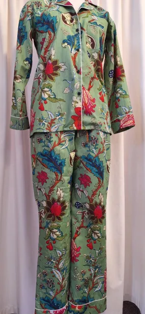 Cotton Pyjamas - Tree of Life, Green