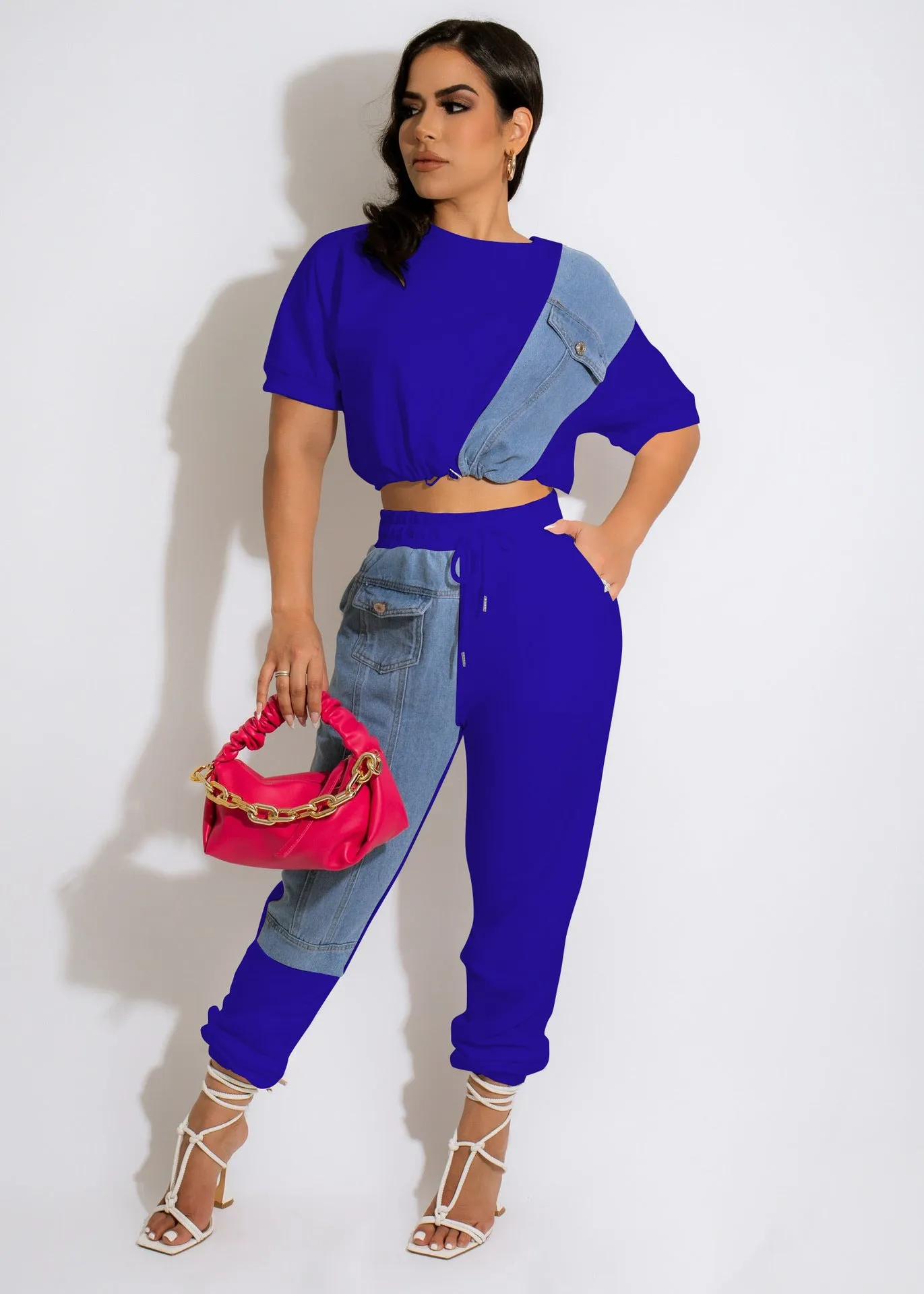 Denim casual sports suit AY2014