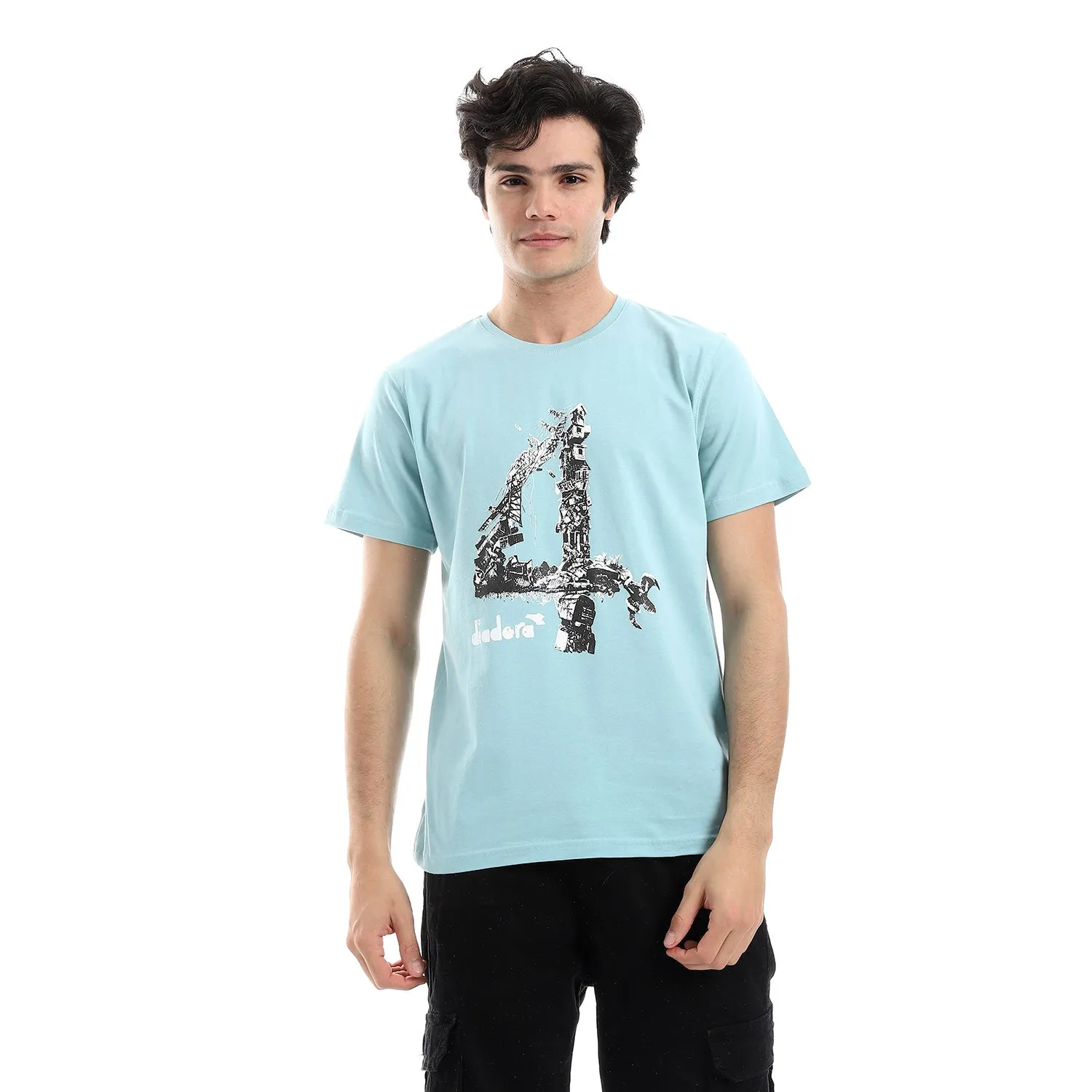 Diadora Men Cotton Printed T-Shirt