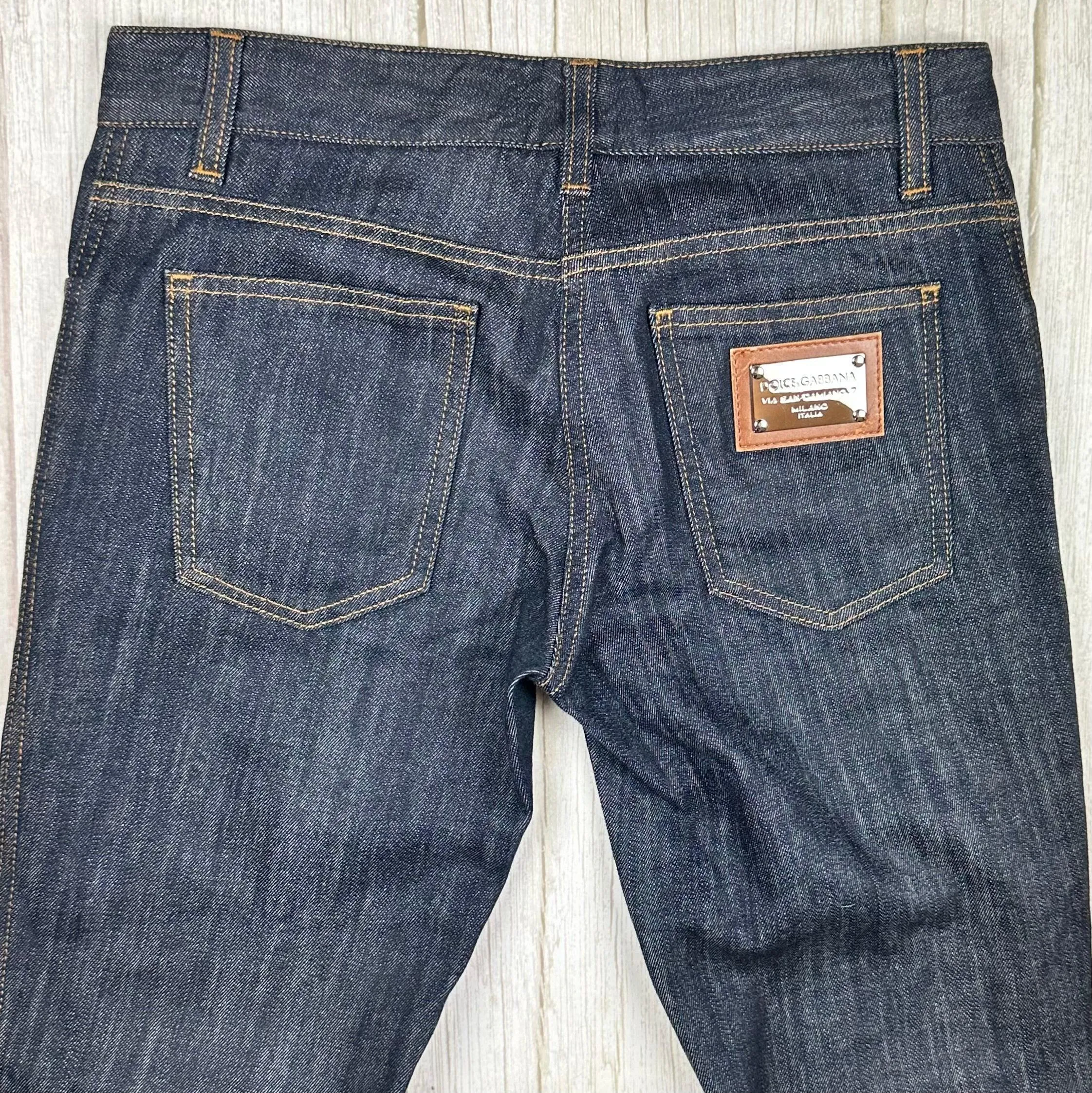 Dolce & Gabbana D&G Dark Wash Slim Straight Jeans - Size 8