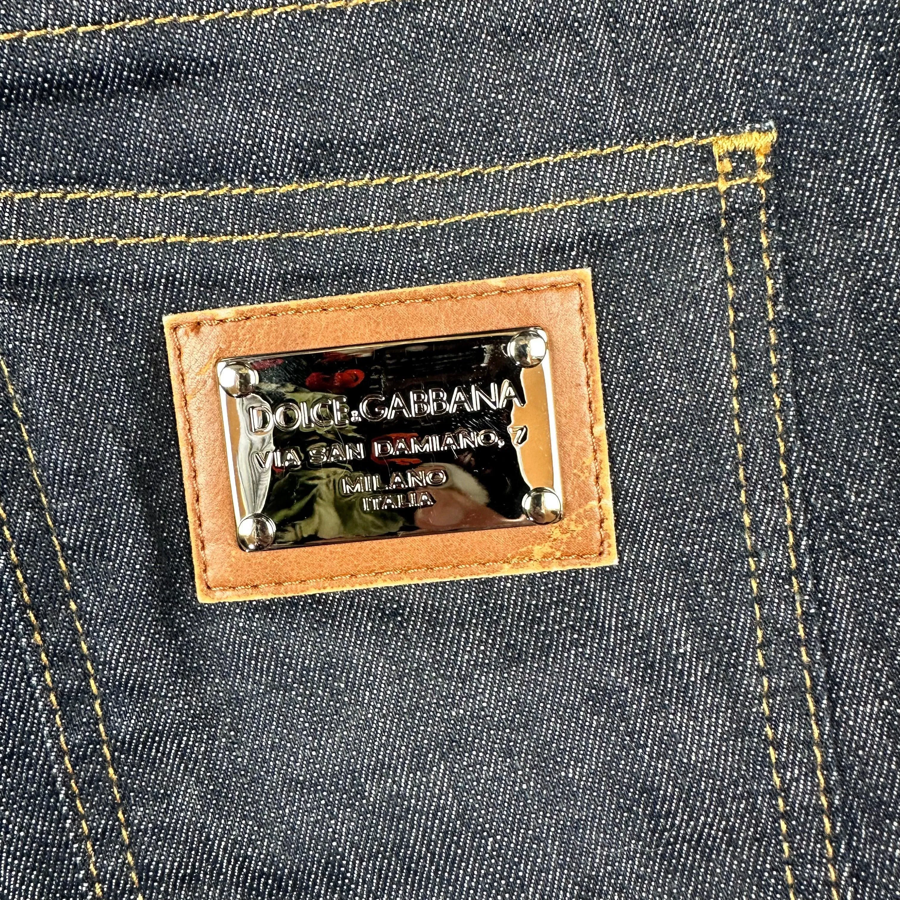 Dolce & Gabbana D&G Dark Wash Slim Straight Jeans - Size 8
