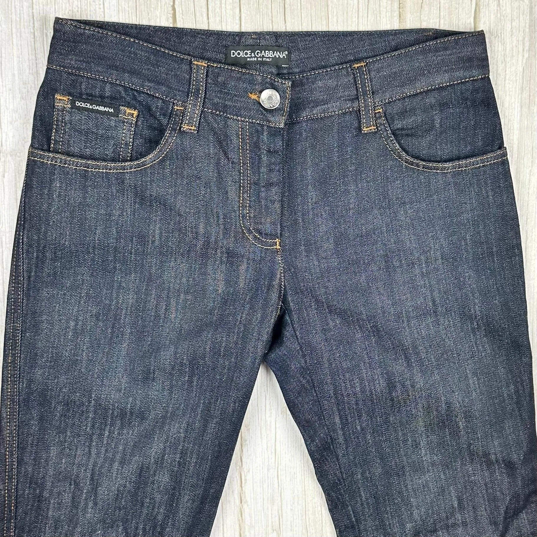 Dolce & Gabbana D&G Dark Wash Slim Straight Jeans - Size 8