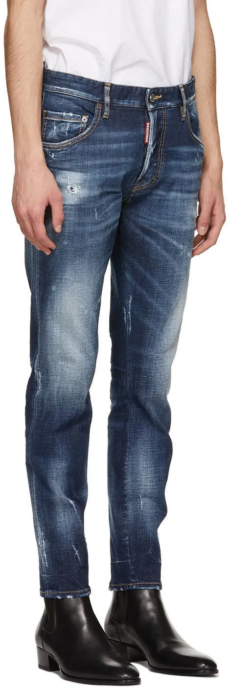Dsquared2 Blue 4 Wash Skater Jeans