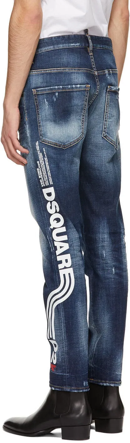 Dsquared2 Blue 4 Wash Skater Jeans