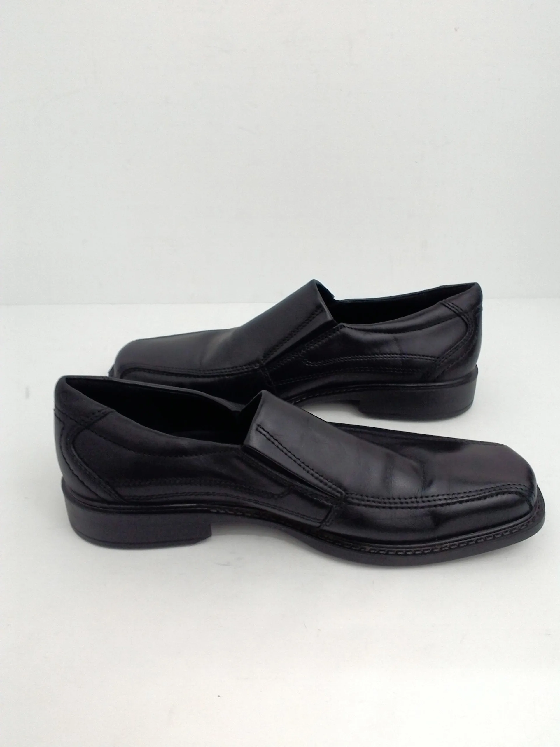 Ecco Men's Black Leather Slip-On Size Size 8.5