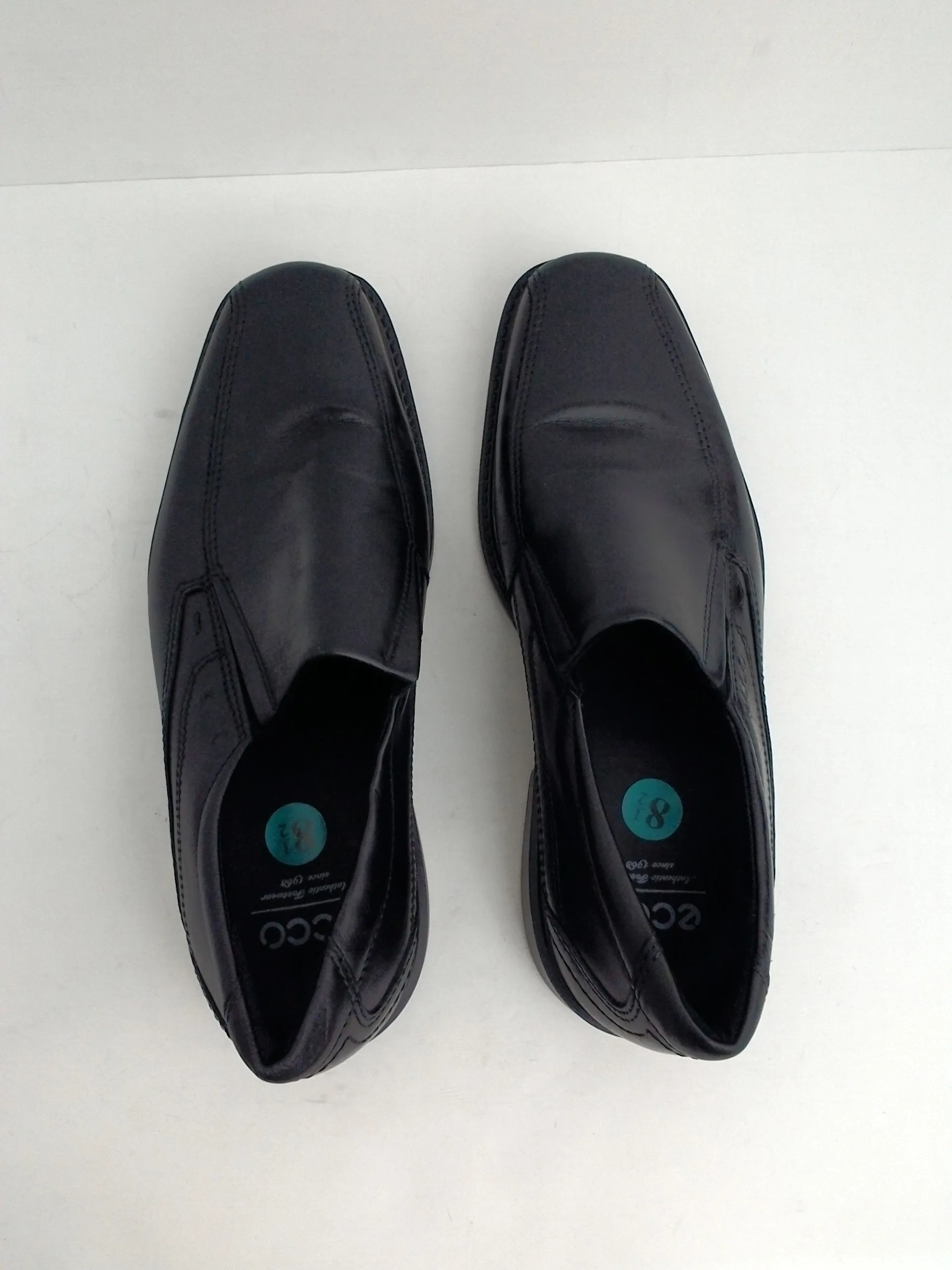 Ecco Men's Black Leather Slip-On Size Size 8.5