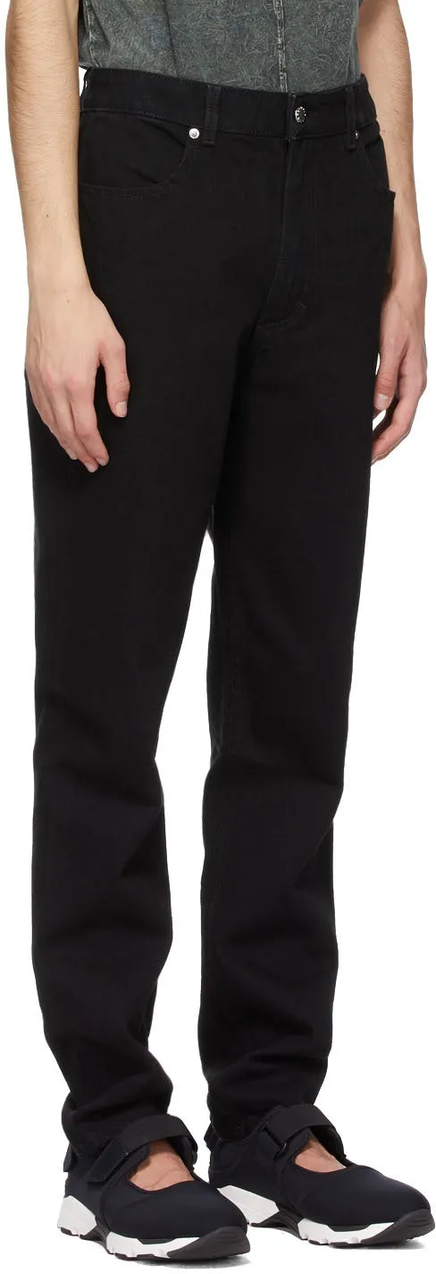 Eckhaus Latta Black High 'EL' Jeans