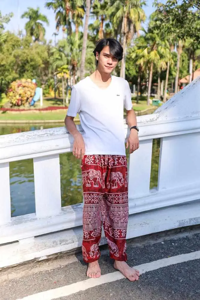 Elephant Printed HIPPIE PANTS MEN