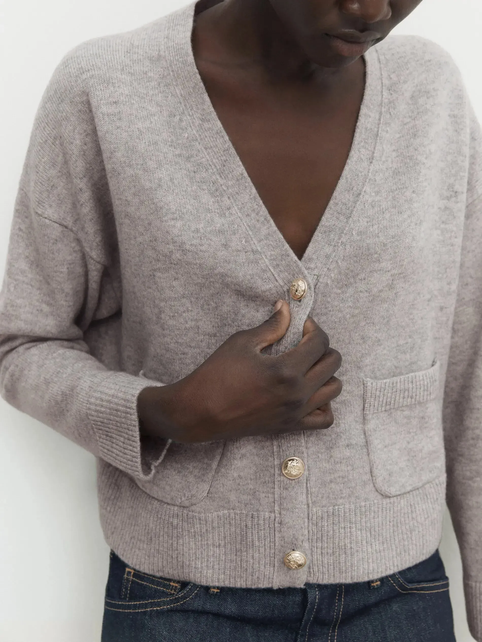 Ethereal Minimalist V-neck Cardigan