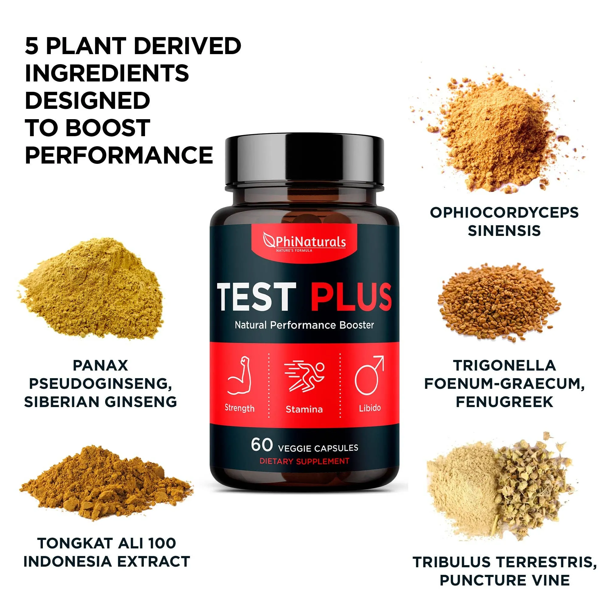 Excel Nutritionals LLC DBA Phi Naturals - TestPlus - Performance Enhancer: 1-Pack