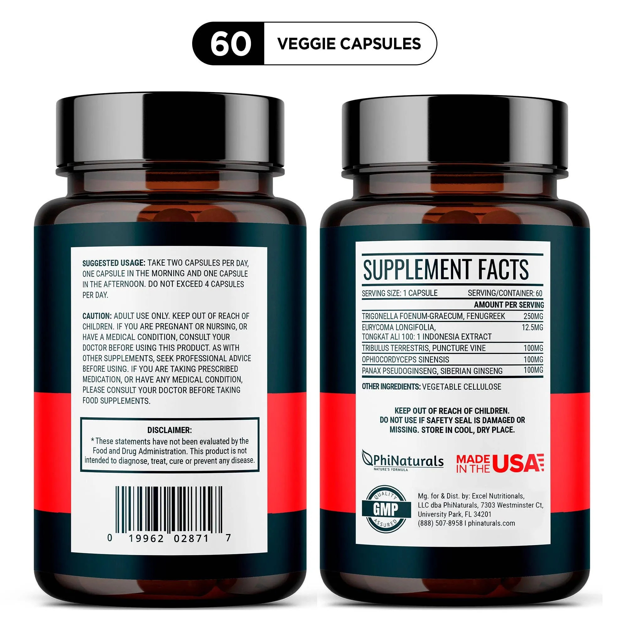 Excel Nutritionals LLC DBA Phi Naturals - TestPlus - Performance Enhancer: 1-Pack