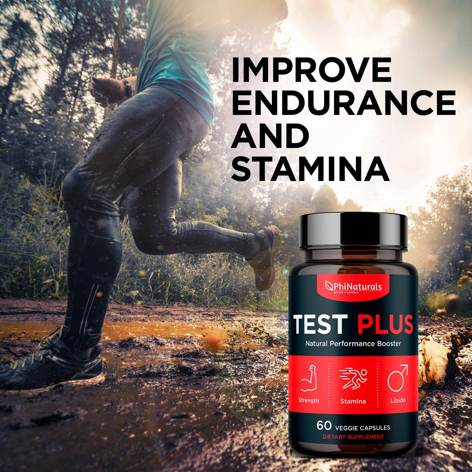 Excel Nutritionals LLC DBA Phi Naturals - TestPlus - Performance Enhancer: 1-Pack