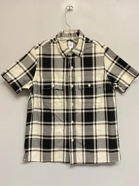Gap Size 8 Black & White Plaid Cotton Big Boys Shirts & Polos