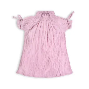Girls Smocking Crinkle Top