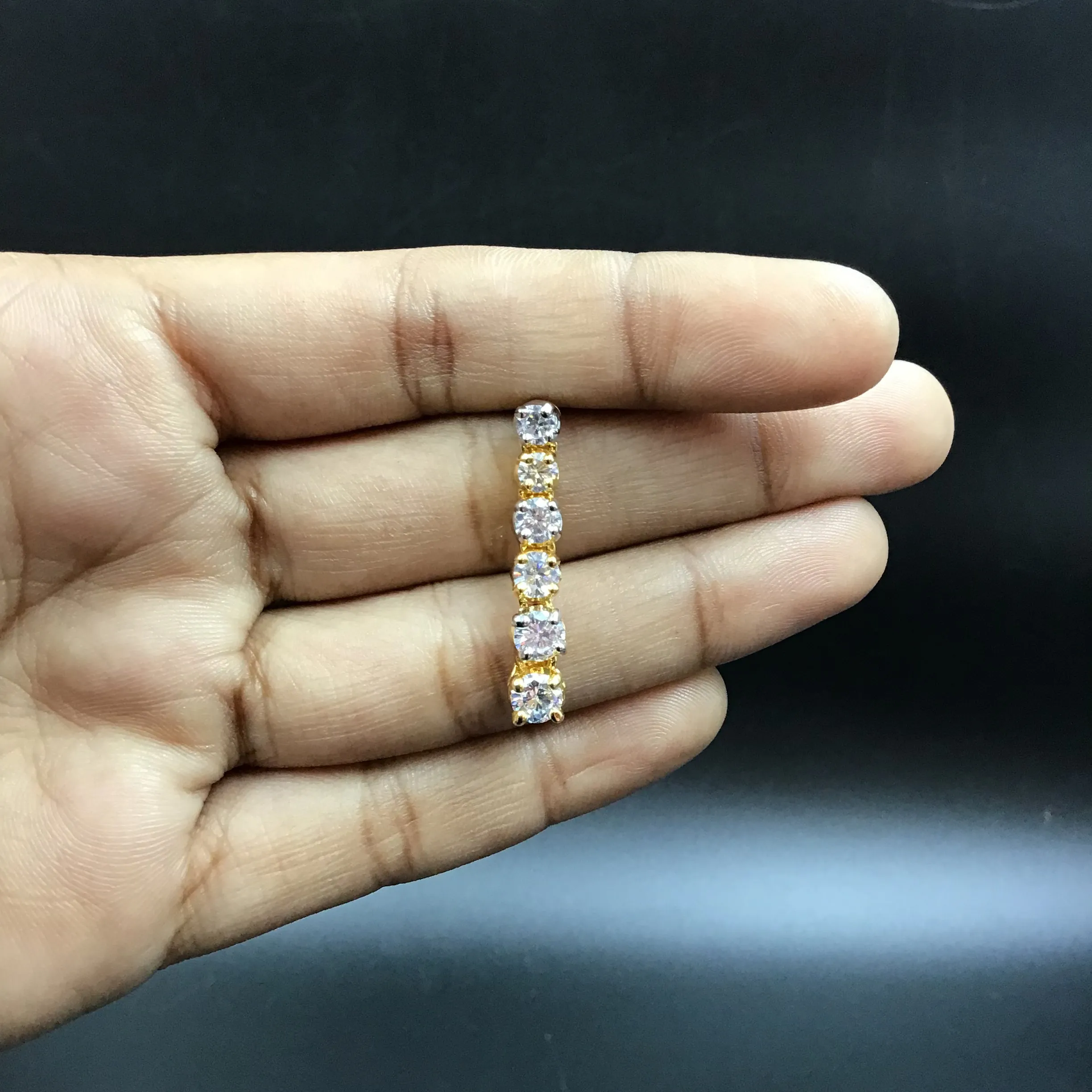 Gold Zircon/AD Necklace Set 7604-1175