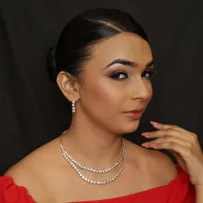 Gold Zircon/AD Necklace Set 7604-1175