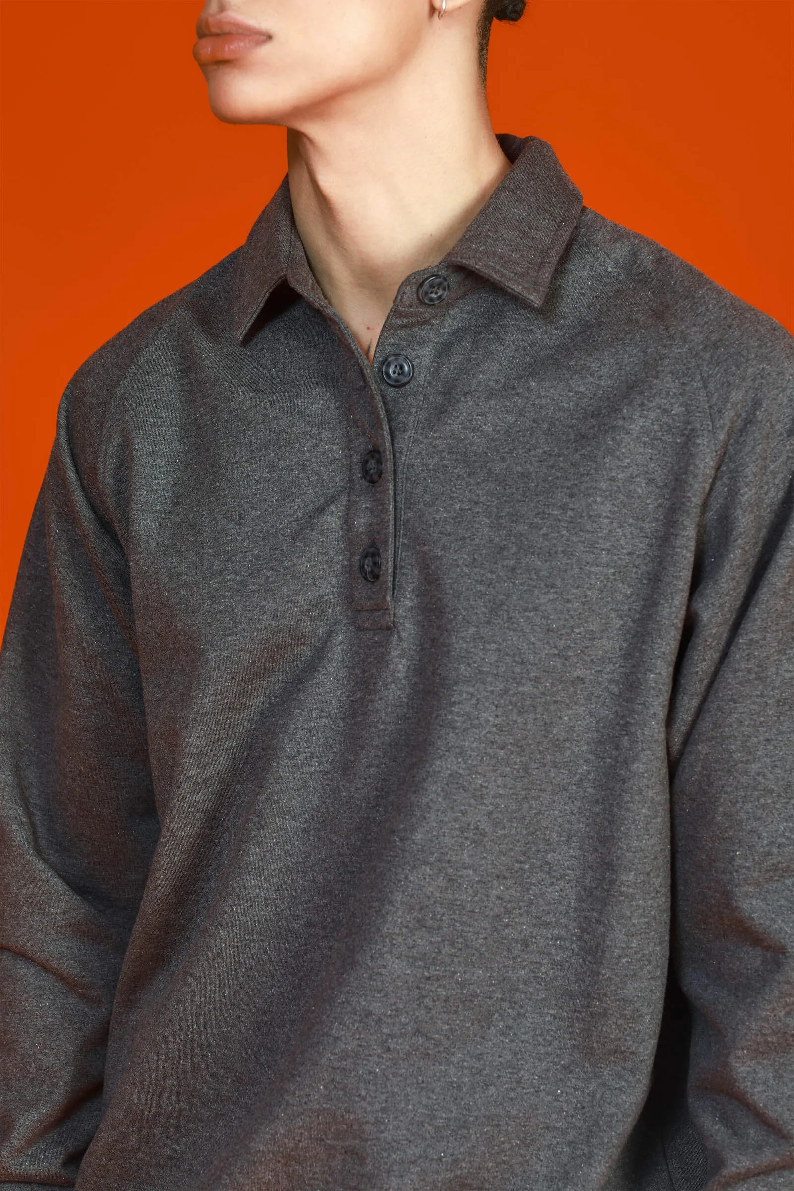 Grey Polo Sweatshirt