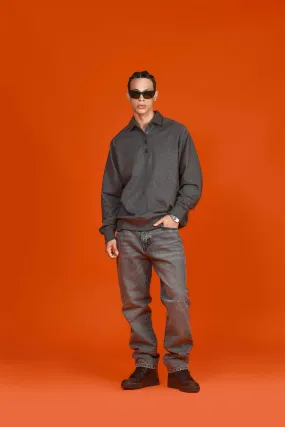 Grey Polo Sweatshirt
