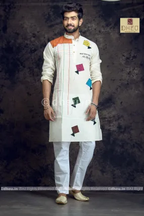 Handcrafted Kite Kurta for Men -BDK7010