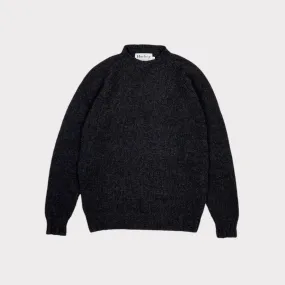 Harley of Scotland Midnight Blue Lambswool Sweater - Luxuriously Soft and Cozy Knitwear