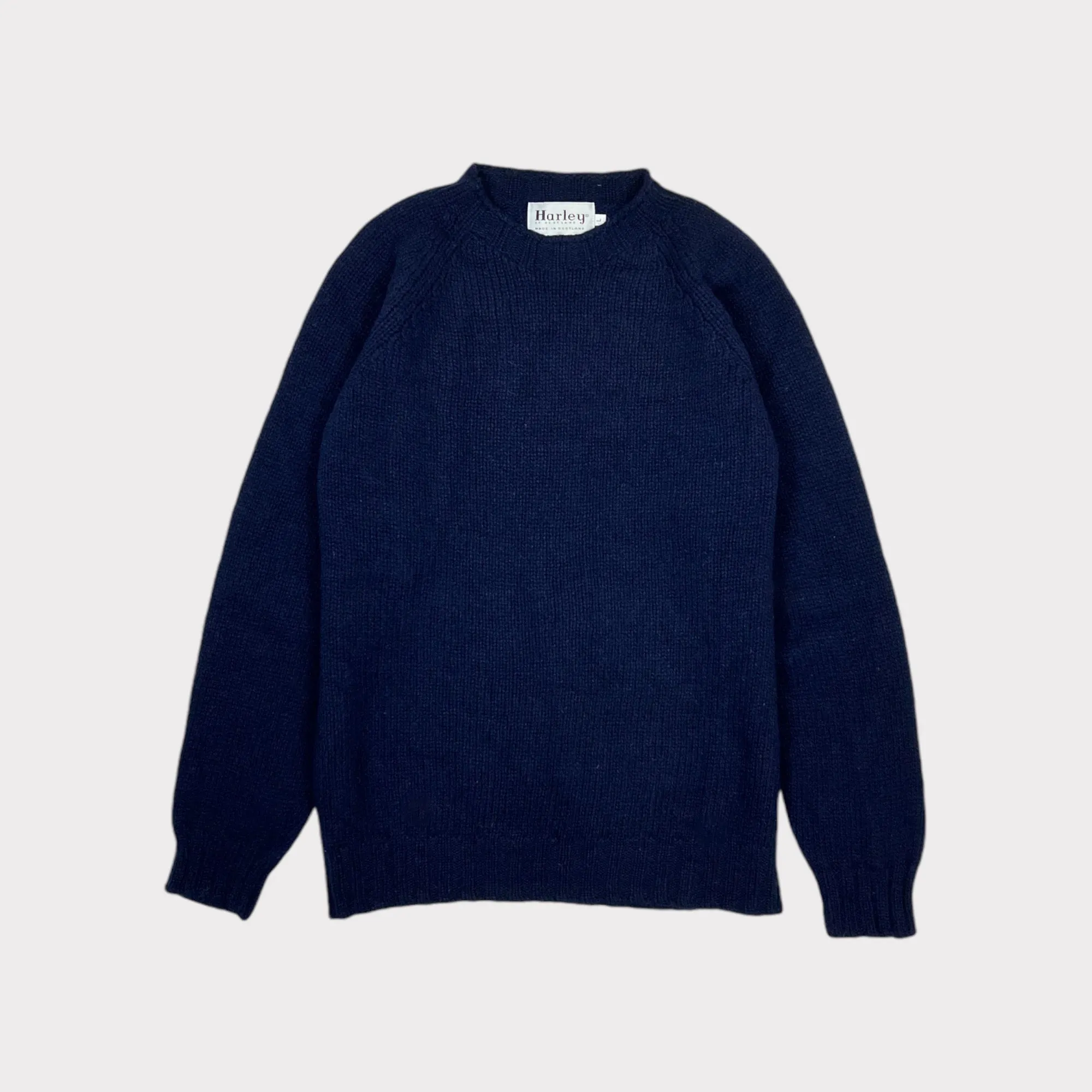 Harley of Scotland LambsWool Jumper New Navy