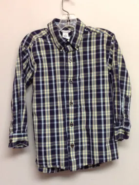 hartstrings Size 5 Blue & Yellow Plaid Cotton Boys Shirts & Polos