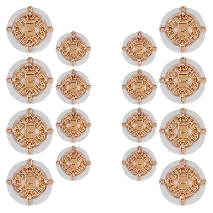 Interwoven Chain Crest Metal Buttons(8 Big   8 Small)
