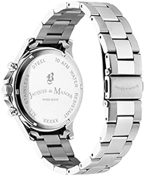 JDM Military (Jacques Du Manoir) - WG002-01 - Alpha Chrono - Swiss Made - Stainless Steel Chronograph Wrist Watch for Men - 10 ATM